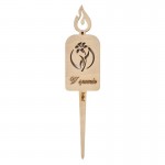 Lesena svečka na pik Roža - v spomin